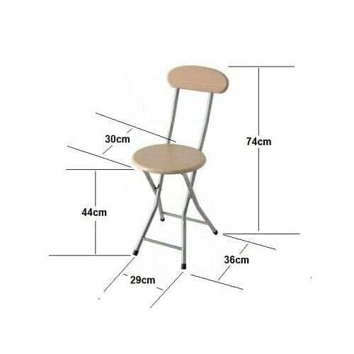 Silla plegable de metal y madera  Gris
