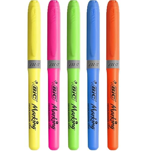 Pack 4 Marcadores BIC Highlighter Grip blister  Multicolor