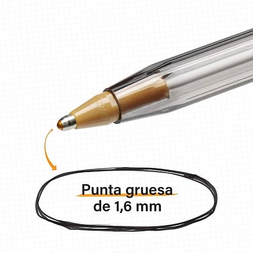 Pack 4 boligrafos BIC Cristal Fun punta 1.6 mm blister  Multicolor