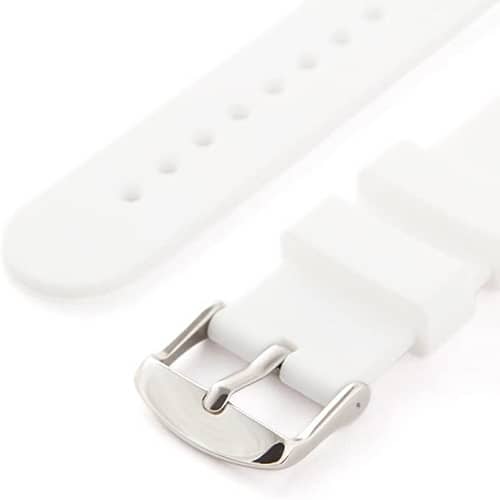 Pasador de goma para correas de reloj 22 mm Blanco