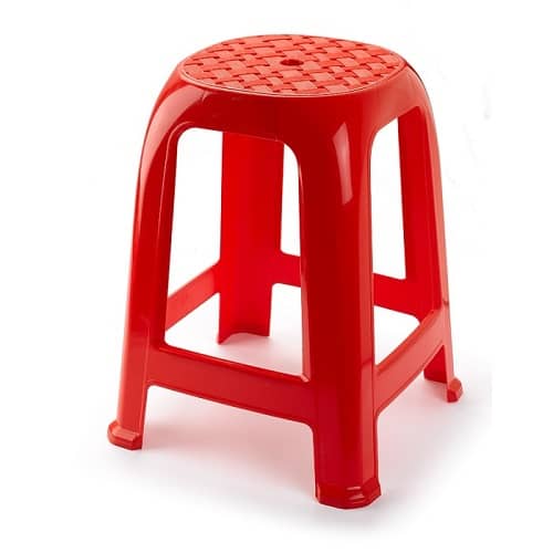 Taburete de plastico  Rojo