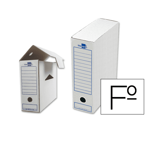 Caja archivo definitivo carton Liderpapel 104 folio  Blanco