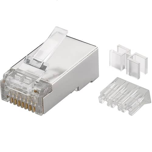 Conector de red RJ45 CAT 6A STP (10ud/bolsa)  Transparente
