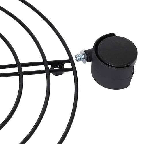 Soporte de maceta con ruedas 30 cm Negro