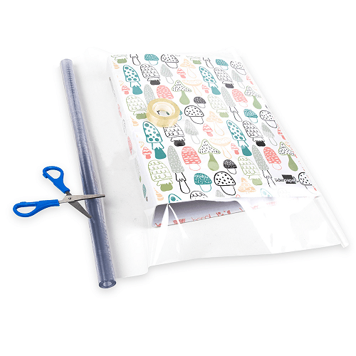 Rollo plastico forralibros liderpapel 0.35 x 2 m  Transparente