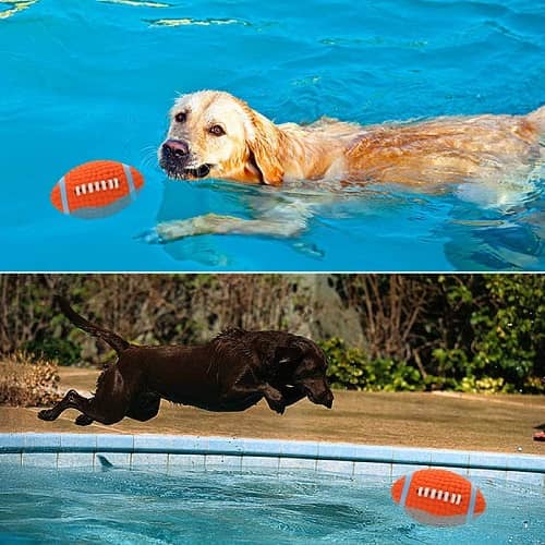 Pelota rugby para perro con sonido 11 cm Naranja