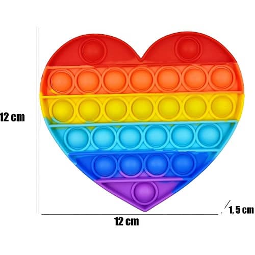 Fidget It Toy Juguete antiestres corazon  Multicolor