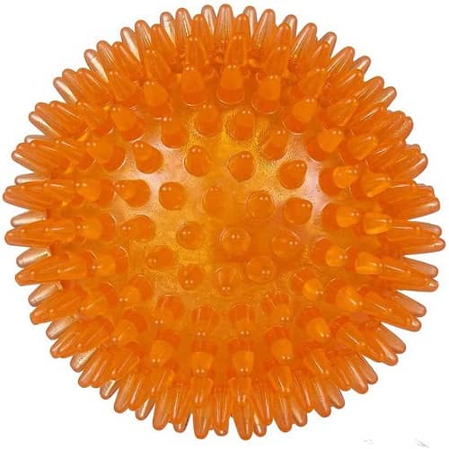 Pelota para Perros erizo con sonido 6 cm Naranja