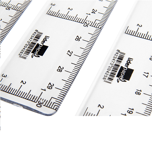 Regla liderpapel plastico cristal  Transparente