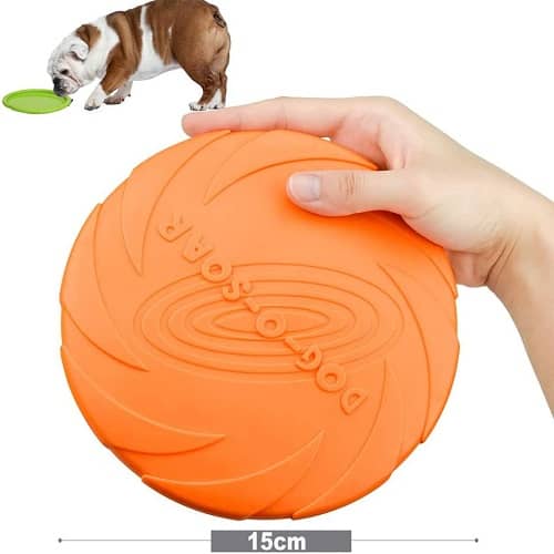 Frisbee para perro juguete disco volador para perro 15 cm Naranja