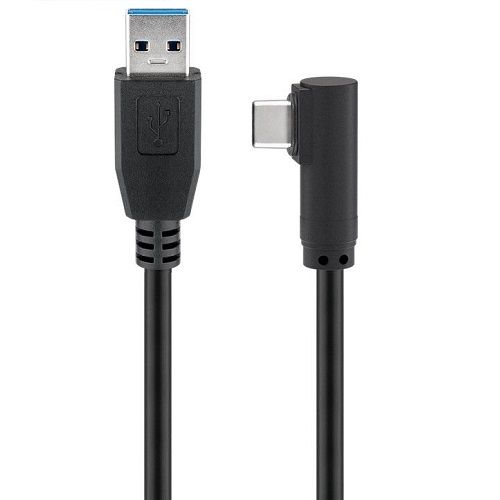 Cable USB 3.0 Tipo A macho - USB-C acodado 3 M Negro