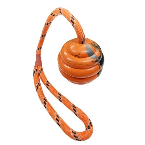 Pelota para perro con cuerda  Naranja