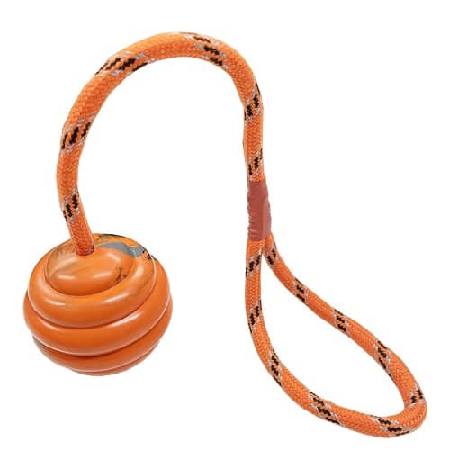 Pelota para perro con cuerda  Naranja