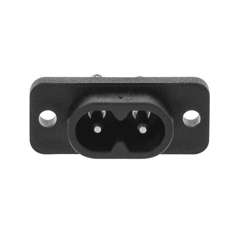 Conector de alimentacion IEC-320-C8 macho  Negro