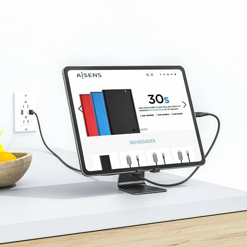 Soporte de sobremesa para telefono-tablet  Negro
