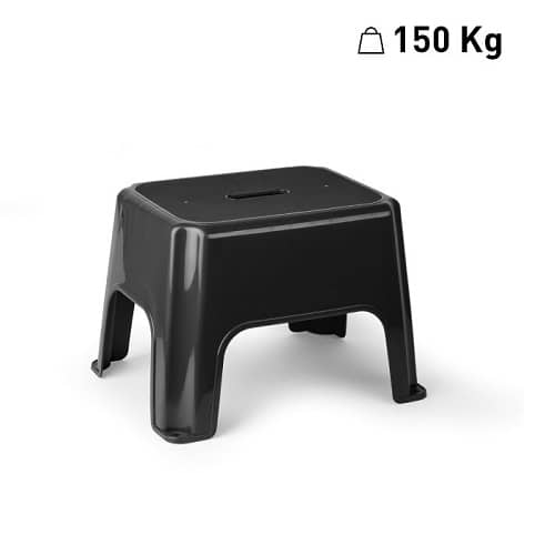 Taburete de plastico bajo  Negro