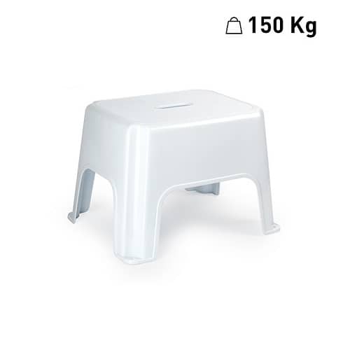 Taburete de plastico bajo  Blanco