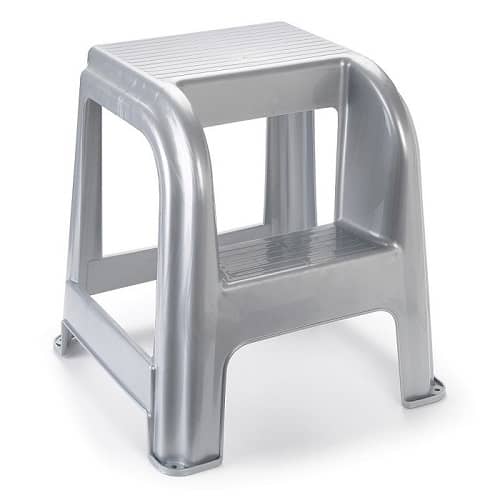 Taburete de plastico con escalon  Gris