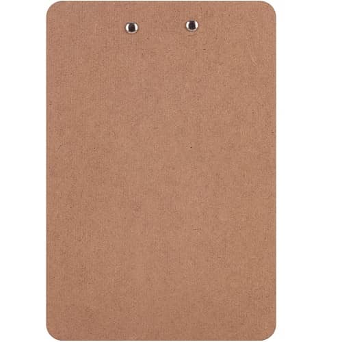 Carpeta de madera con pinza metalica clipboard A5 Rosa claro