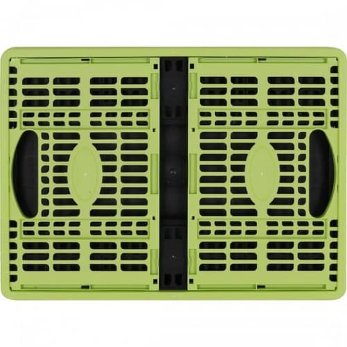 Caja plegable con asas plastico 32 Litros verde-negro