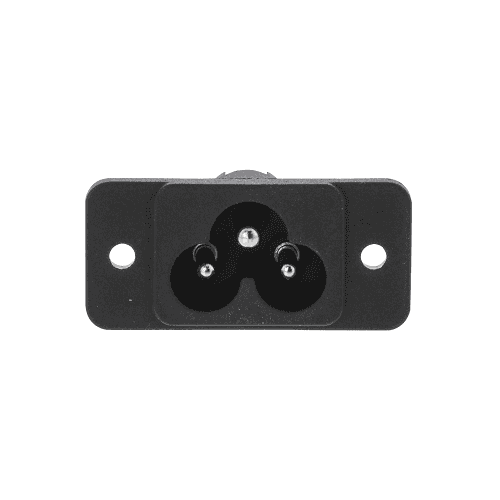 Conector de alimentacion IEC-320-C6 macho  Negro