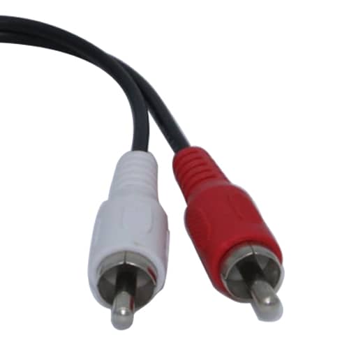 Cable audio estereo 2x RCA macho - Jack 3.5mm hembra 1.5 M Negro