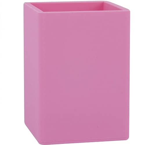 Portalapices silicona cuadrado  Rosa