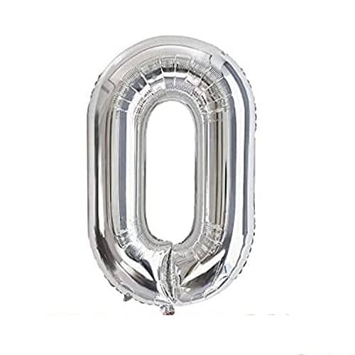 Globo de cumpleaños numero 1 40 cm Plateado