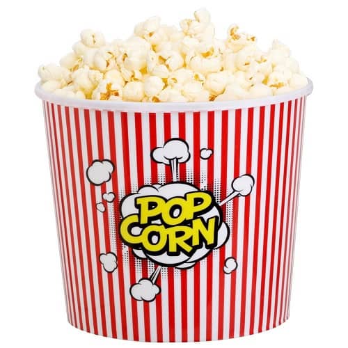 Cubo Palomitas De Plástico 2 Litros  Rojo