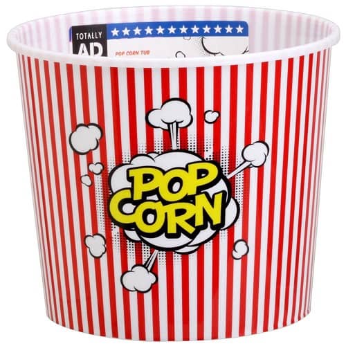Cubo Palomitas De Plástico 2 Litros  Rojo