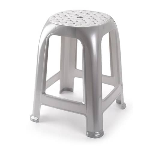 Taburete de plastico  Gris
