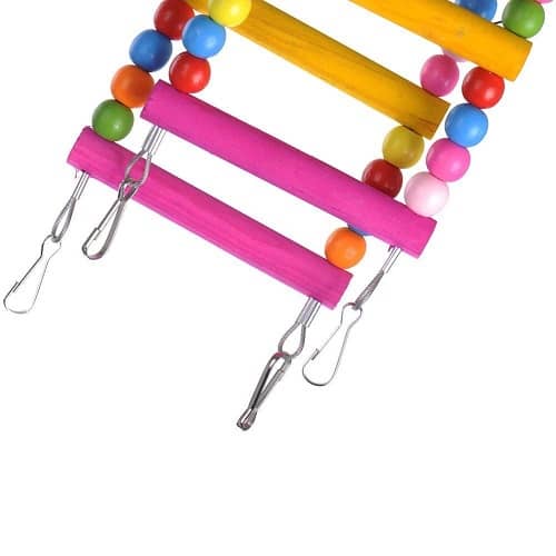 Escalera para pajaros de madera juguete pajaro  Multicolor
