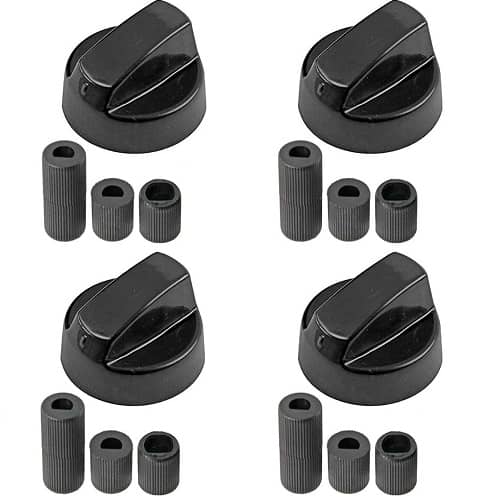 Manija perillas mando Universal para Horno (4 uds)  Negro