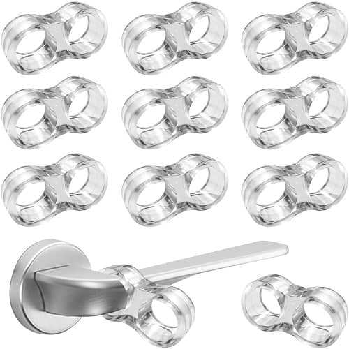 Topes de Puerta Silicona forma 8 protege paredes (10 uds)  Transparente