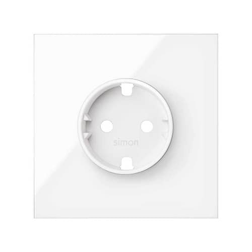 Tapa para base enchufe Schuko Simon 100  Blanco