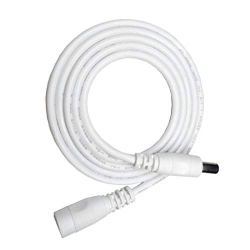 Cable alimentacion DC hembra-macho 5.5 x 2.1 mm 10 M Blanco