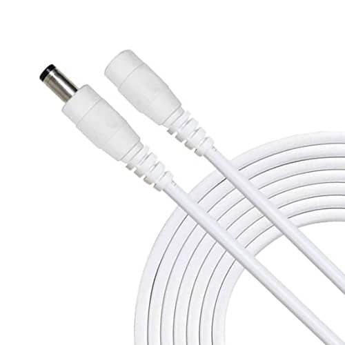 Cable alimentacion DC hembra-macho 5.5 x 2.1 mm 3 M Blanco