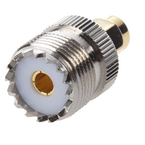 Adaptador tipo UHF SO-239 hembra - SMA macho  Gris