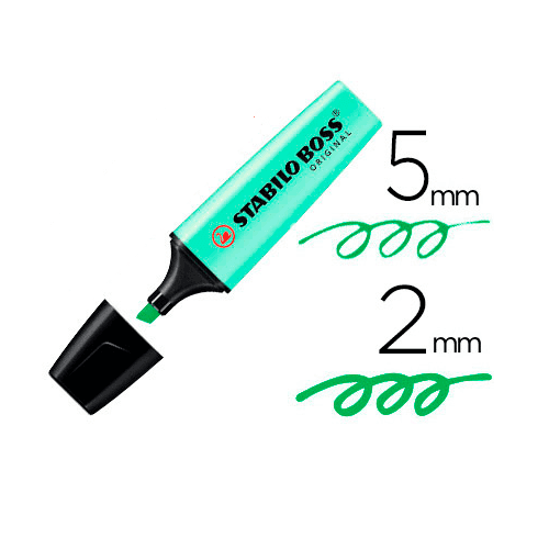 Rotulador Stabilo Boss Pastel  Verde claro