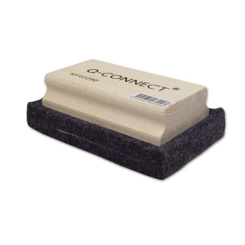 Borrador pizarra Q-connect fieltro madera  Negro