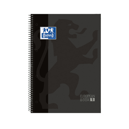 Cuaderno Oxford Classic 1 Linea - 80 Hojas A4 Negro