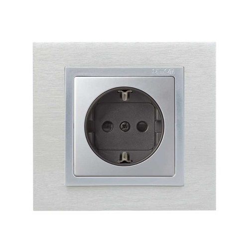 Tapa para base enchufe Schuko Simon 82  Gris
