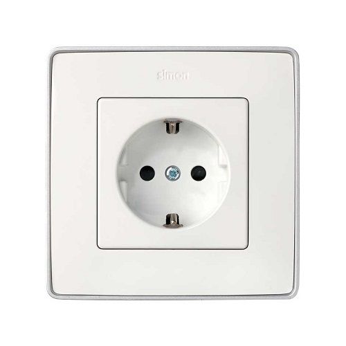 Tapa para base enchufe Schuko Simon 82  Blanco
