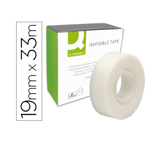 Cinta adhesiva Q-connect 33 mt x 19 mm  Transparente
