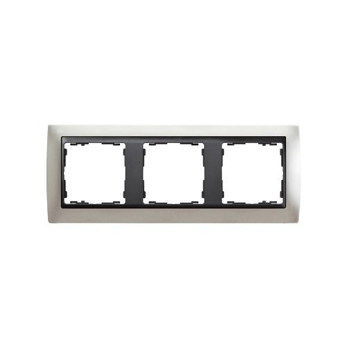 Marco compacto para 3 elementos Simon 82  Gris