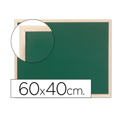 Pizarra verde Q-connect marco de madera 60 x 40 cm Verde