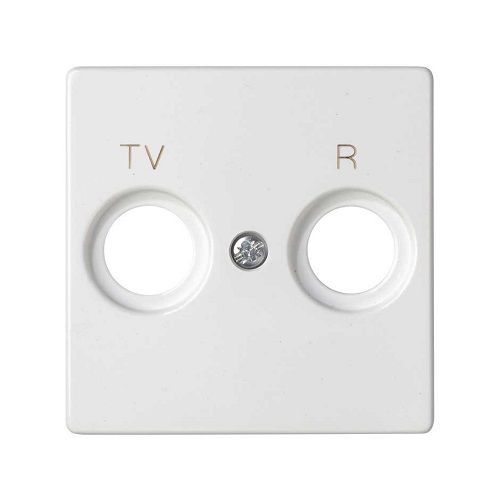 Tapa toma TV y radio Simon 82  Blanco