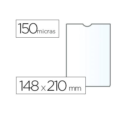 Funda portadocumento Q-connect Din A5 150 micras  Transparente