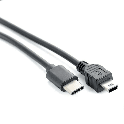 Cable USB-C 3.1 Macho a Mini USB-5pin 2.0 Macho 1 M Negro