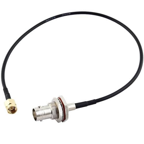 Adaptador de Antena coaxial BNC hembra a SMA macho 0.30 M Negro